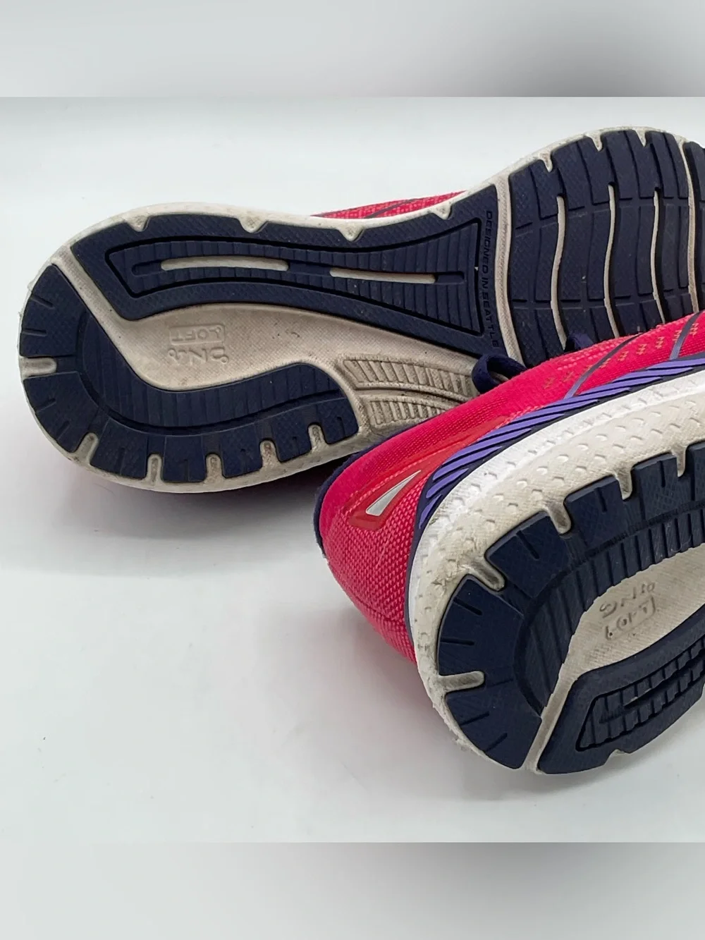 Brooks Glycerin GTS 20 Women’s Size 9 B Running Shoes Pink Navy Support